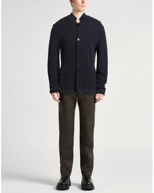 Emporio Armani Blue Midnight Cardigan Viscose, Polyamide for men