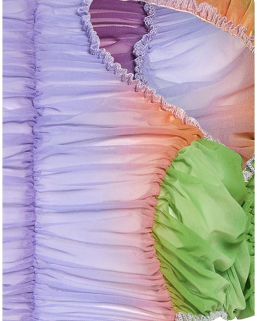 ESTER MANAS Green Plum Top Polyamide, Elastane