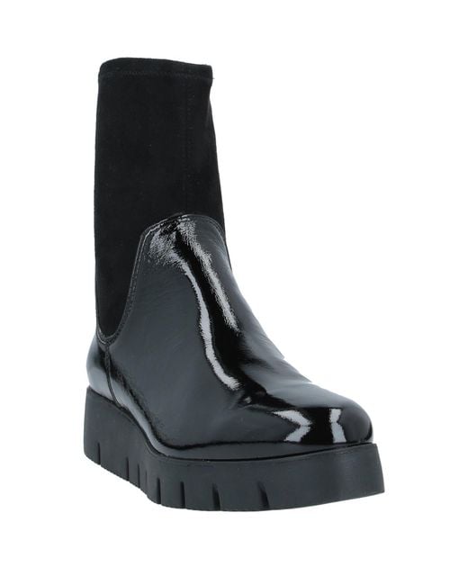Unisa Black Ankle Boots Textile Fibers