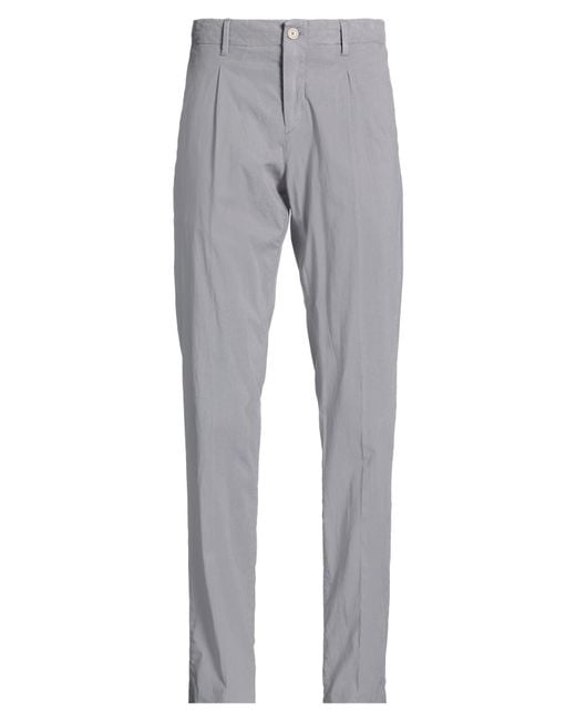 Fedeli Gray Pants Lyocell, Cotton, Elastane for men