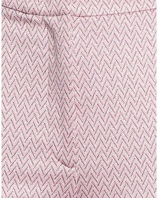 Liu Jo Pink Pants Viscose, Polyamide, Metallic Polyester, Elastane