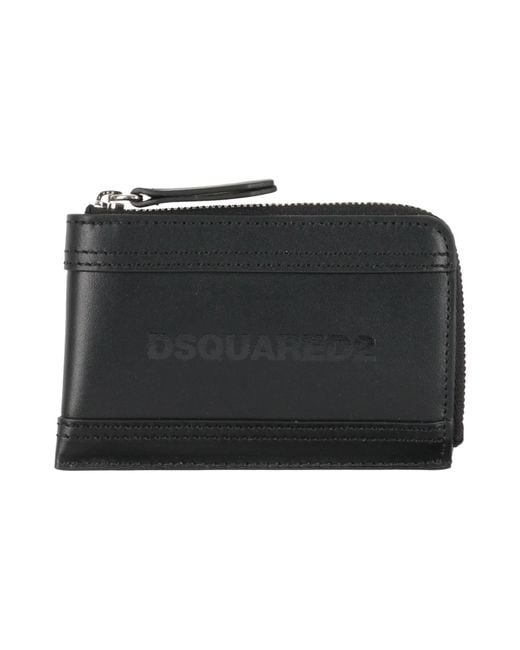DSquared² Black Cardholder Leather for men