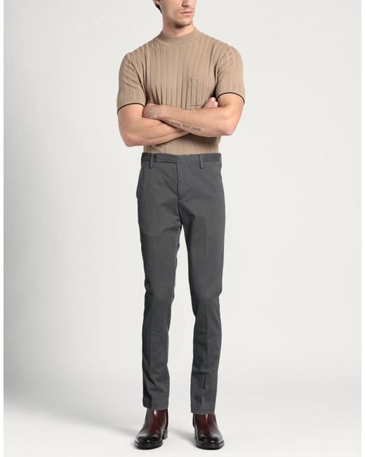 Entre Amis Gray Pants Cotton, Elastane for men