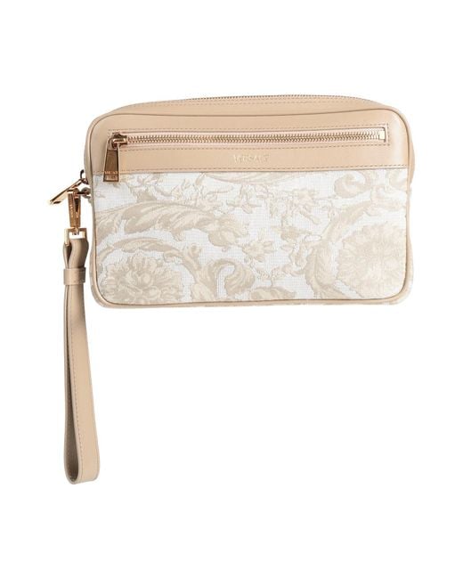 Versace White Handbag Polyamide, Cotton, Polyester, Acrylic, Calfskin
