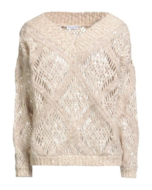 Pullover di Brunello Cucinelli in Natural
