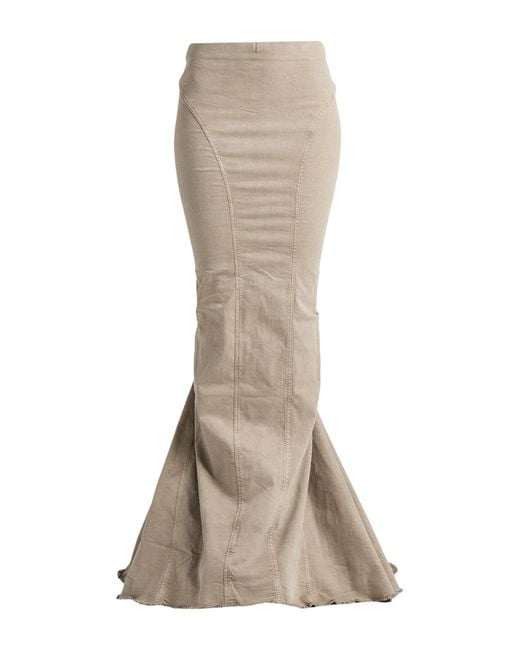 Rick Owens Natural Denim Skirt