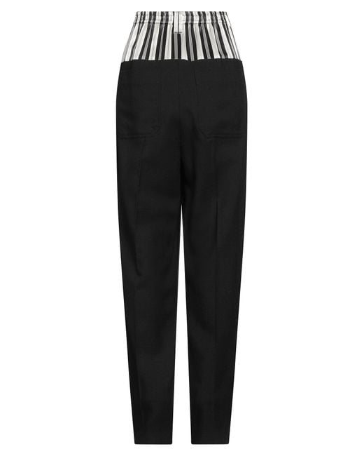 Fendi Black Pants Virgin Wool, Polyamide, Silk