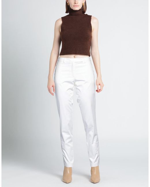 SEVENTY VENEZIA White Pants Cotton, Elastane