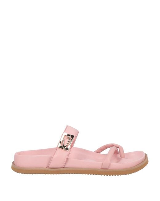Alberto Guardiani Pink Thong Sandal Leather
