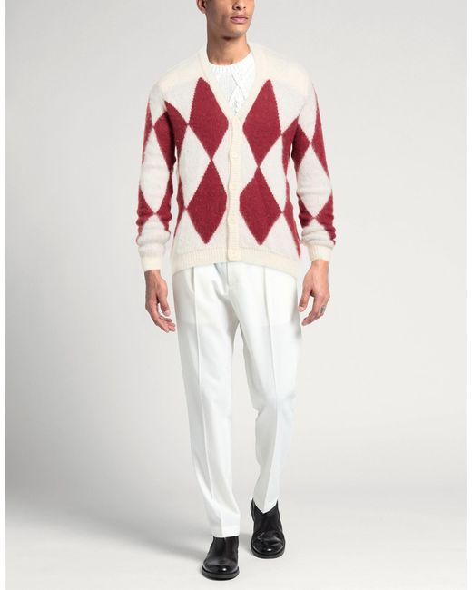 MARSĒM Red Cardigan Polyacrylic, Mohair Wool, Polyamide, Polyester for men