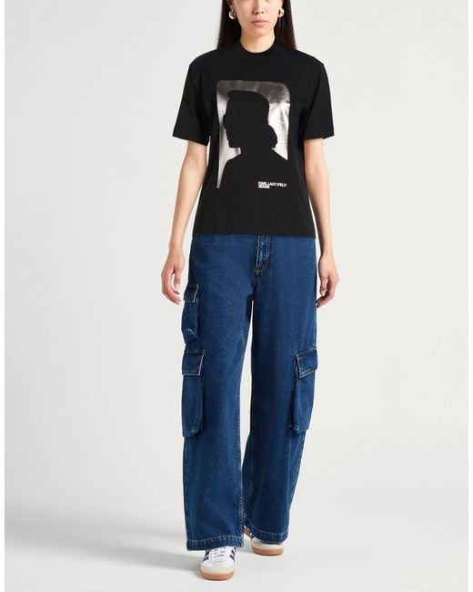 Karl Lagerfeld Black T-Shirt Organic Cotton