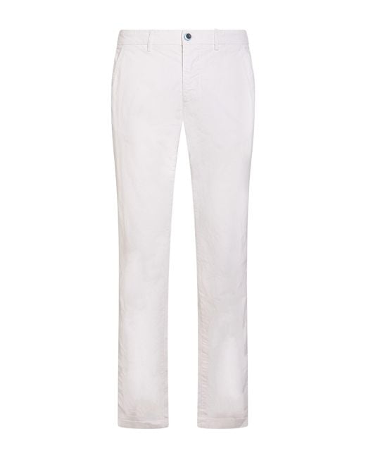Mason's White Pants Cotton, Elastane for men