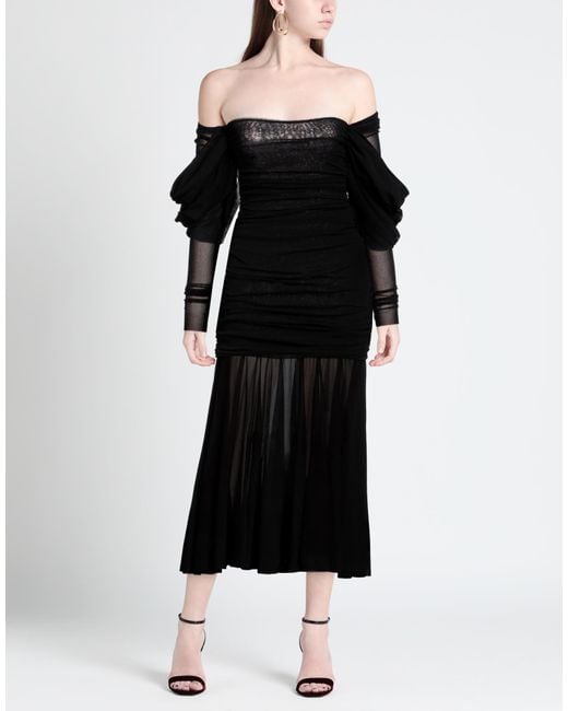 Philosophy Di Lorenzo Serafini Black Midi Dress