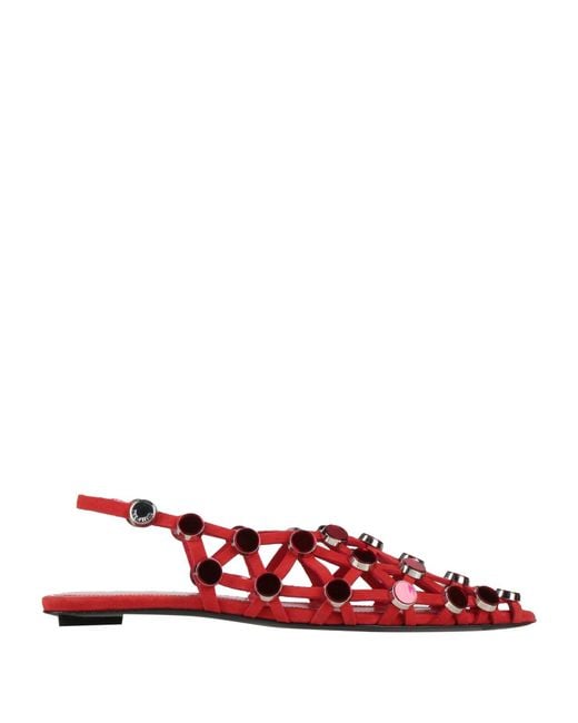The Attico Red Sandals Leather, Synthetic Material