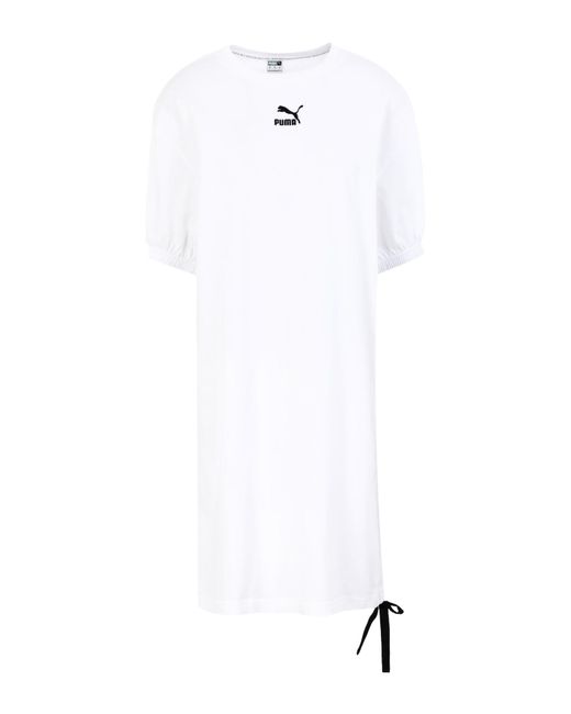 PUMA Synthetic Short Dress in White - Lyst