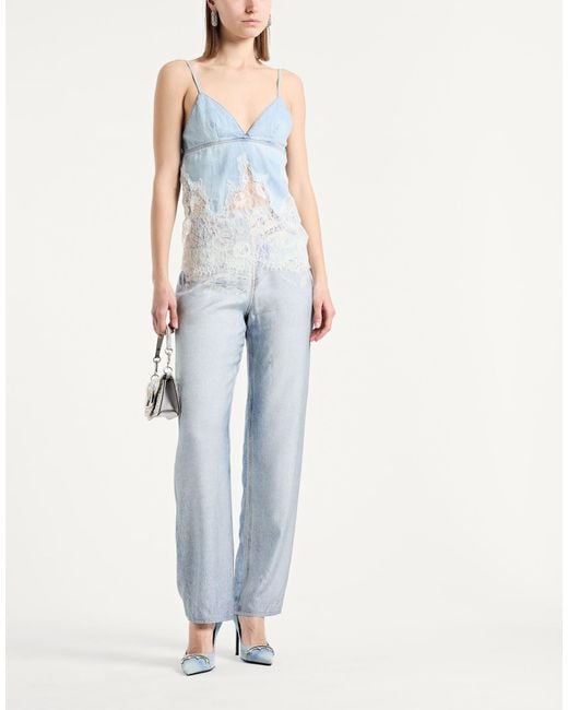 DIESEL Blue Top Cotton, Lyocell, Modal, Nylon