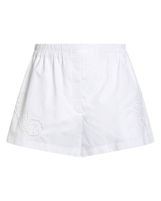 Versace White Shorts & Bermuda Shorts Cotton, Polyester