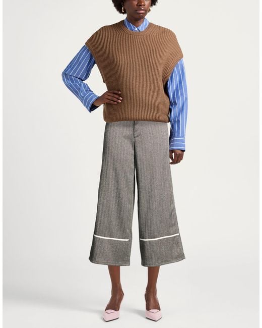 Collection Privée Gray Pants Polyester, Viscose, Elastane
