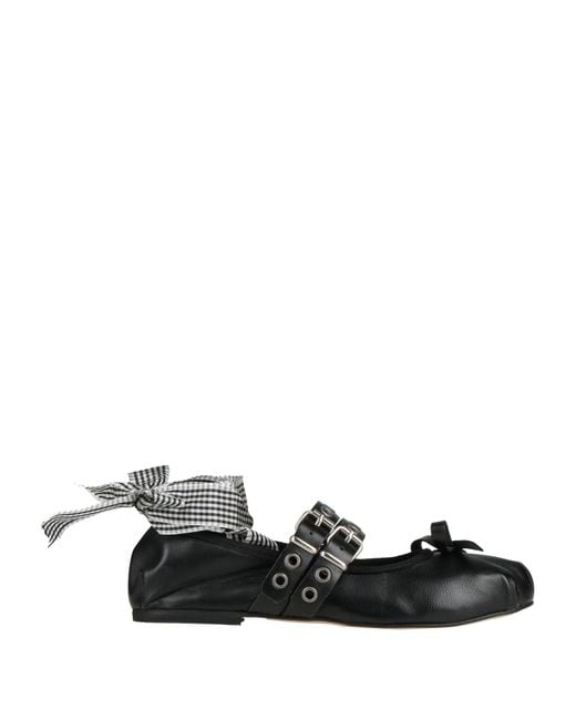 Divine Follie Black Ballet Flats