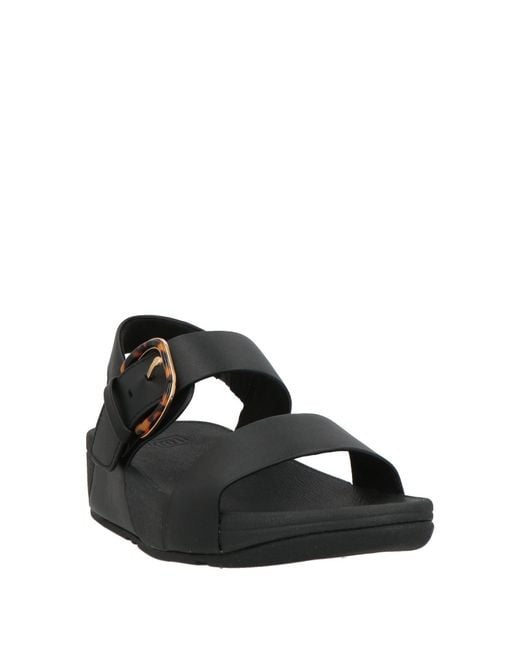 Fitflop Black Sandals Leather, Rubber