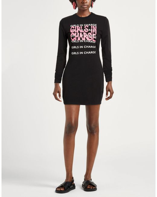 Chiara Ferragni Black Mini Dress Cotton