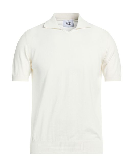 Alpha Studio White Sweaters for men