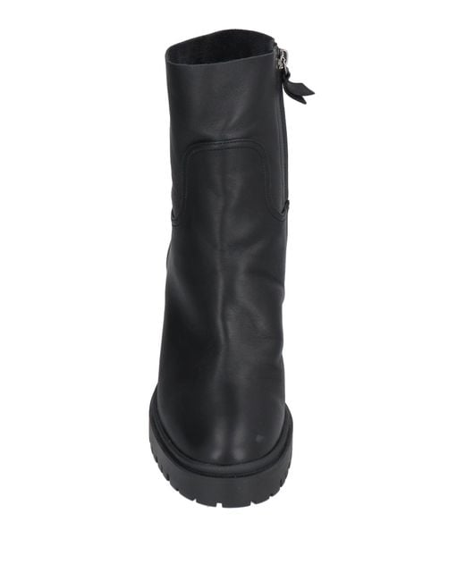Casadei Black Ankle Boots Leather