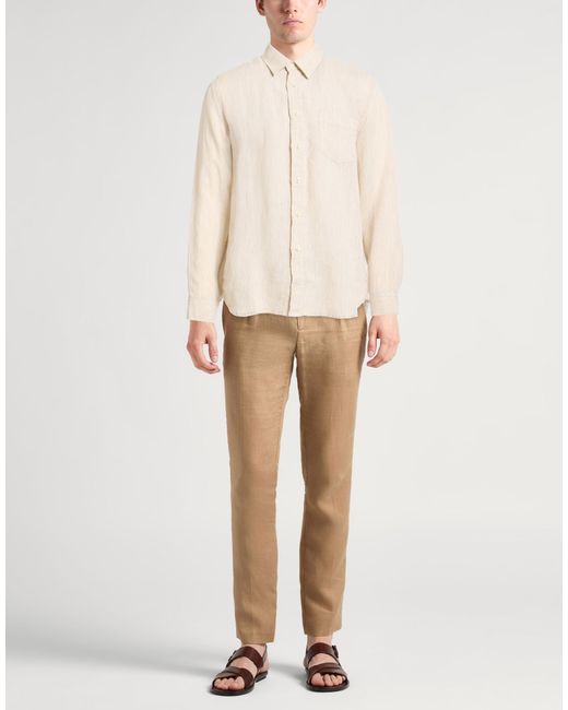 120% Lino Natural Shirt Linen for men