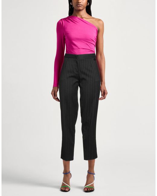 Gaelle Paris Black Pants Polyester, Viscose, Elastane