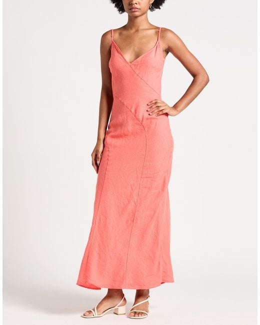 120% Lino Pink Maxi Dress Linen