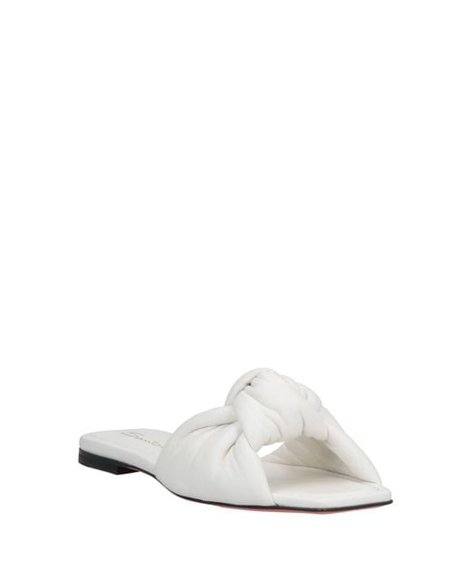 Santoni White Sandals
