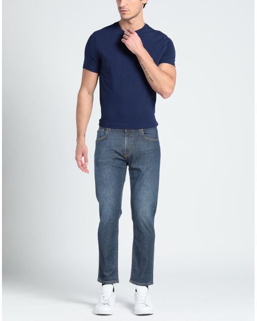 Pantaloni Jeans di Tela Genova in Blue da Uomo