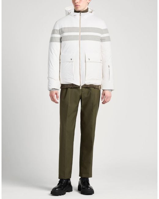Eleventy White Puffer Polyamide, Rubber, Wool for men