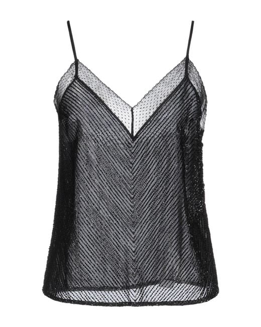 Elisabetta Franchi Black Top Viscose