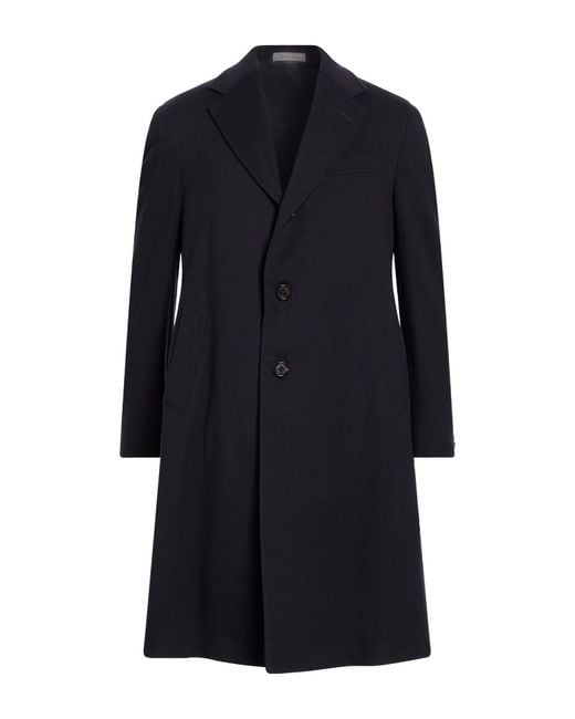 Corneliani Blue Midnight Coat Virgin Wool for men