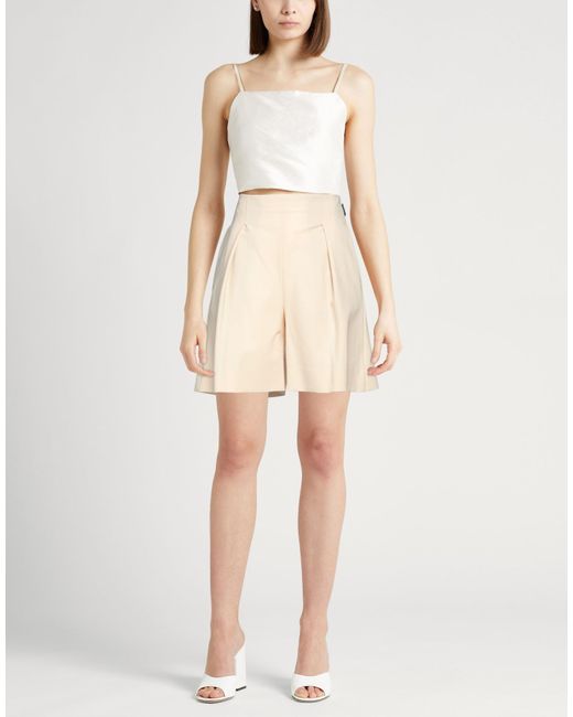 Hevò Natural Shorts & Bermuda Shorts Polyester, Virgin Wool, Elastane