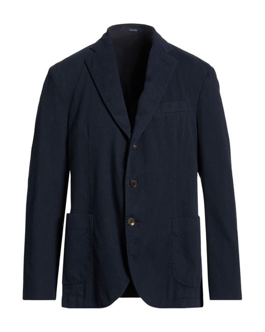 Drumohr Blue Midnight Blazer Cotton, Elastane for men