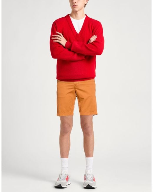 Jacob Cohen Orange Shorts & Bermuda Shorts Cotton, Lyocell, Elastane for men