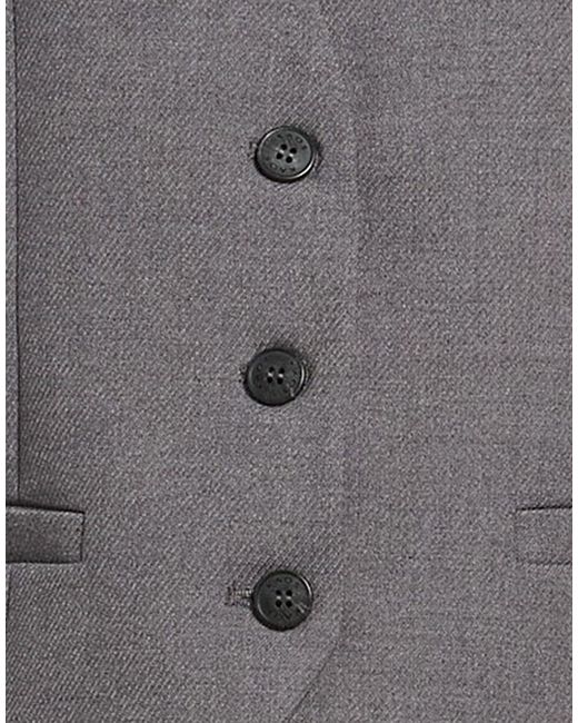 Kaos Gray Tailored Vest Polyester, Viscose, Elastane