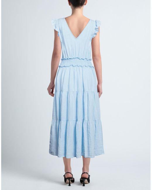 120% Lino Blue Maxi Dress