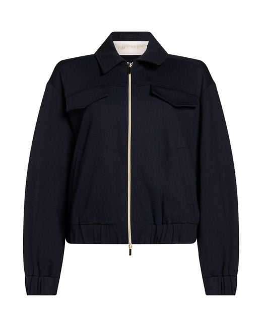 iBlues Blue Midnight Jacket Viscose, Polyamide, Elastane