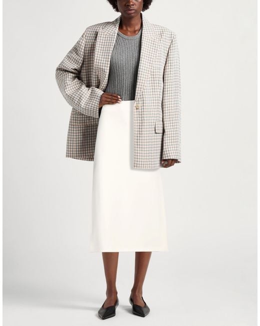 Sportmax White Midi Skirt
