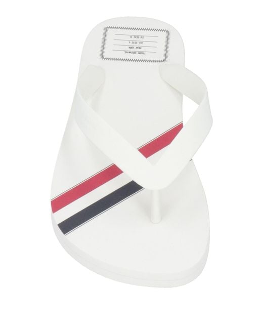 Thom Browne White Thong Sandal for men