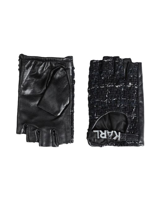 Karl Lagerfeld Black Gloves
