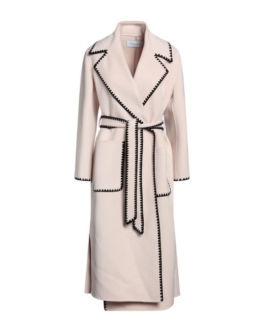 SIMONA CORSELLINI White Overcoat & Trench Coat