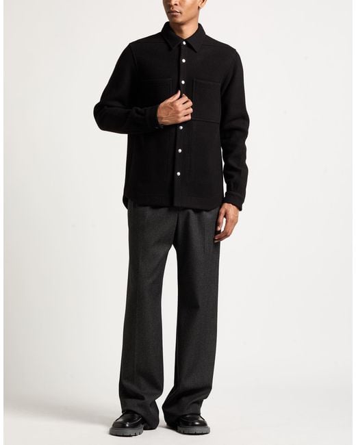Rick Owens Black Jacket Virgin Wool for men
