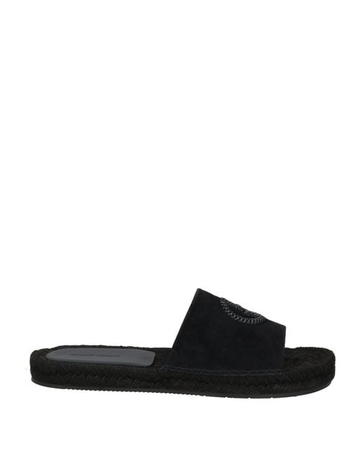 Giorgio Armani Black Midnight Espadrilles Leather for men