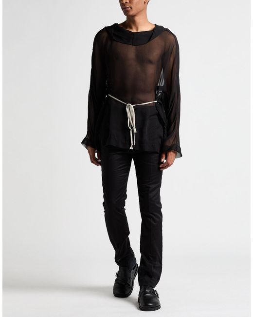 Rick Owens Black Shirt Silk for men