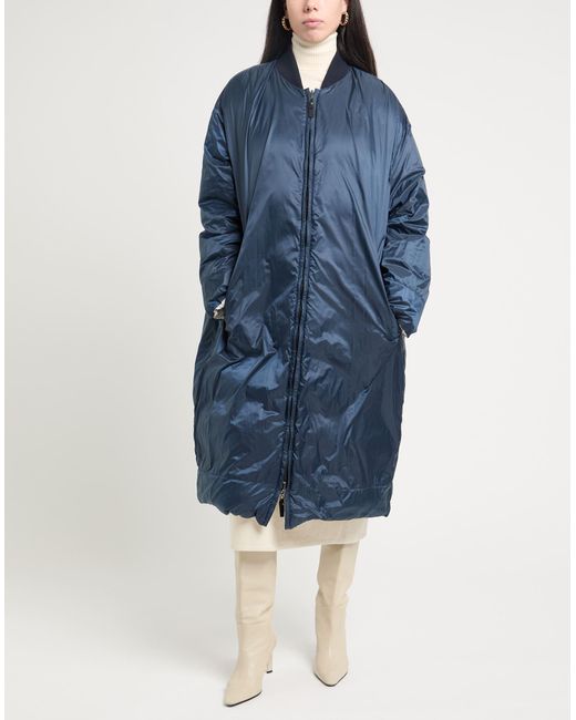 Max Mara Blue Puffer Polyester, Virgin Wool, Polyamide, Elastane