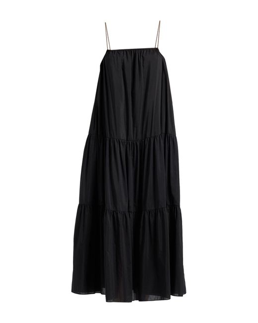 Matteau Black Maxi Dress Organic Cotton, Silk